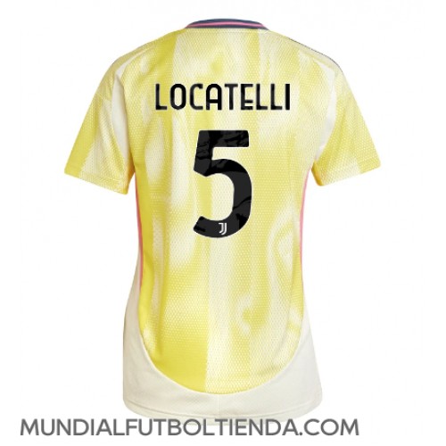 Camiseta Juventus Manuel Locatelli #5 Segunda Equipación Replica 2024-25 para mujer mangas cortas